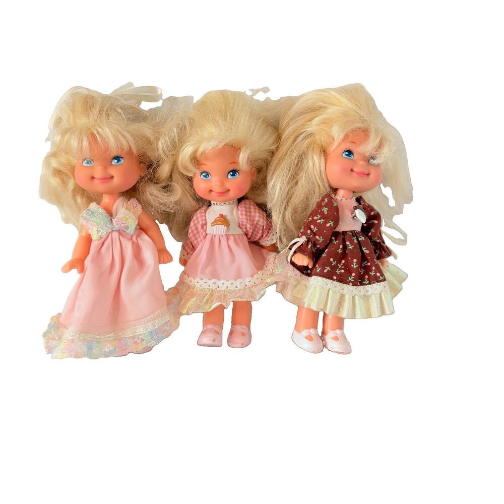 Vtg Cherry Merry Muffin Dolls Lot of 3 Mattel 1988 Six Inches